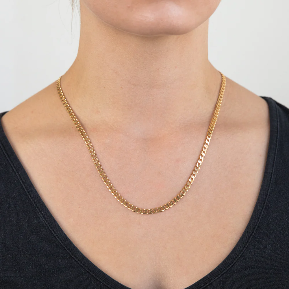 9ct Yellow Solid Gold Curb 50cm Chain 120 Gauge - Image 3